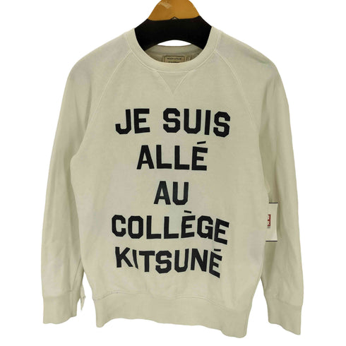 メゾンキツネ MAISON KITSUNE カレッジロゴ コットンスウェットプルオーバー レディース XS