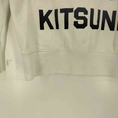 メゾンキツネ MAISON KITSUNE カレッジロゴ コットンスウェットプルオーバー レディース XS