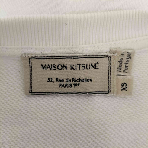 メゾンキツネ MAISON KITSUNE カレッジロゴ コットンスウェットプルオーバー レディース XS