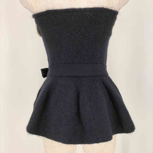 ザラ ZARA KNIT PEPLUM TOP WITH BOW レディース import:S