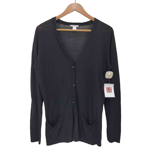 マックスマーラ MAX MARA 白タグ リネン100 Vネック ハイゲージ カーディガン レディース import:M