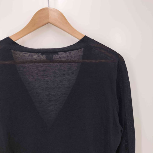 マックスマーラ MAX MARA 白タグ リネン100 Vネック ハイゲージ カーディガン レディース import:M