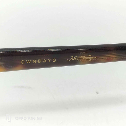 オンデーズ OWNDAYS John Dillinger ストロベリーシェイプ 眼鏡 48□20-145〇40.0 23K4 メンズ 48□20