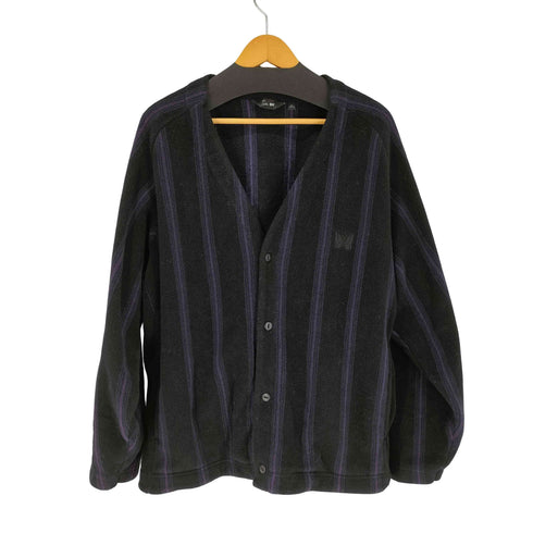 ユニクロ UNIQLO ストライプ フリース カーディガン メンズ JPN:XL