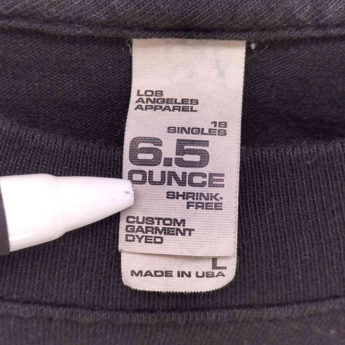 ロサンゼルスアパレル Los Angeles Apparel USA製 6.5OUNCE L/Sカットソー メンズ L