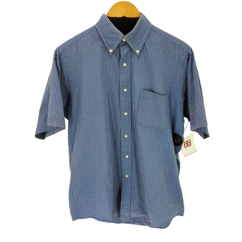 ブルックスブラザーズ BROOKS BROTHERS 80-90s USA製 MAKERS ボタンダウン 半袖チェックシャツ 7つボタン メンズ 15