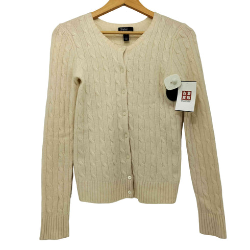 ポロバイラルフローレン Polo by RALPH LAUREN カシミヤ100 ケーブル編み カーディガン レディース import:XL