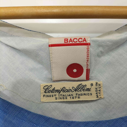バッカ BACCA Albini 生地 イタリア製 コットン ノースリーブ ワンピース レディース JPN:38