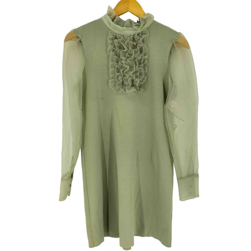 ザラ ZARA オーガンザ ニット ワンピース レディース import:M