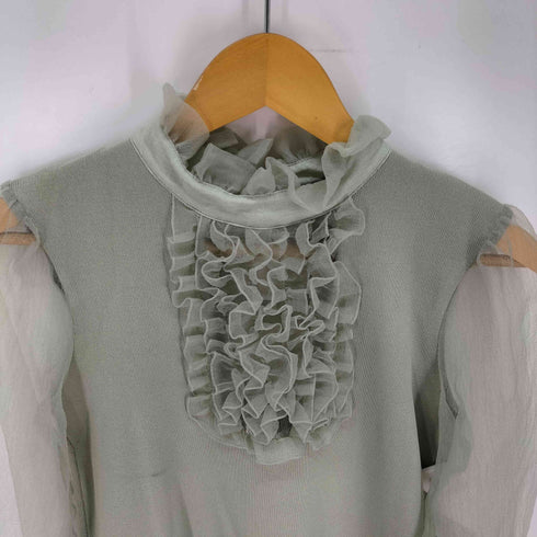 ザラ ZARA オーガンザ ニット ワンピース レディース import:M