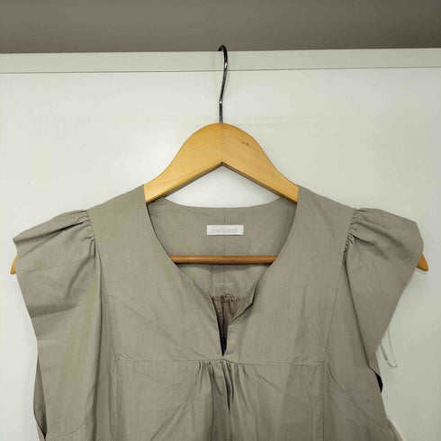 キャシャレル cacharel フリル袖 スキッパー ワンピース レディース