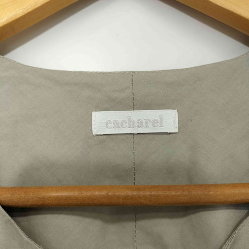 キャシャレル cacharel フリル袖 スキッパー ワンピース レディース