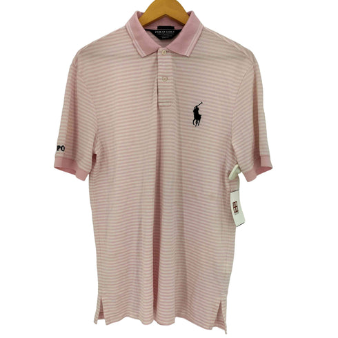 ポロゴルフラルフローレン POLO GOLF RALPH LAUREN PRO FIT ビックポニー刺繍 ボーダー S/S ポロシャツ メンズ import:M