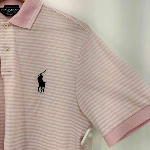 ポロゴルフラルフローレン POLO GOLF RALPH LAUREN PRO FIT ビックポニー刺繍 ボーダー S/S ポロシャツ メンズ import:M