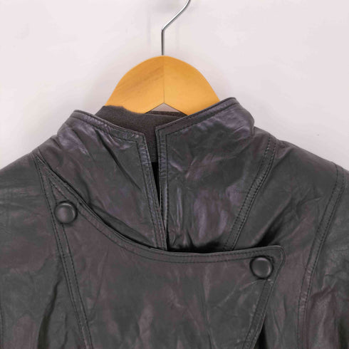 GENUINE LEATHER スタンドカラーレザーコート メンズ M