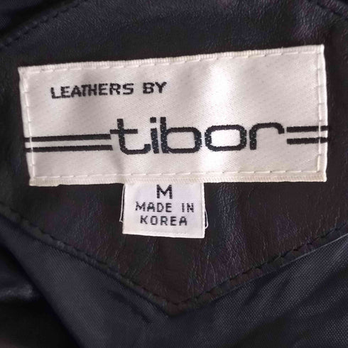 GENUINE LEATHER スタンドカラーレザーコート メンズ M