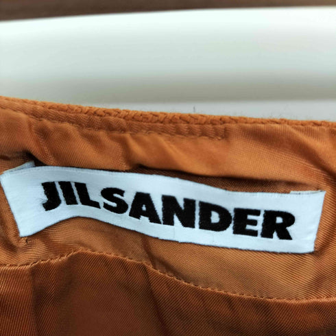 ジルサンダー JIL SANDER イタリア製 1タック カシミヤ混 ウール ミディ タイト スカート レディース 34