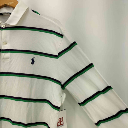 ポロゴルフラルフローレン POLO GOLF RALPH LAUREN PRO FIT ポニー刺繍 ボーダー L/S ポロシャツ メンズ import:M