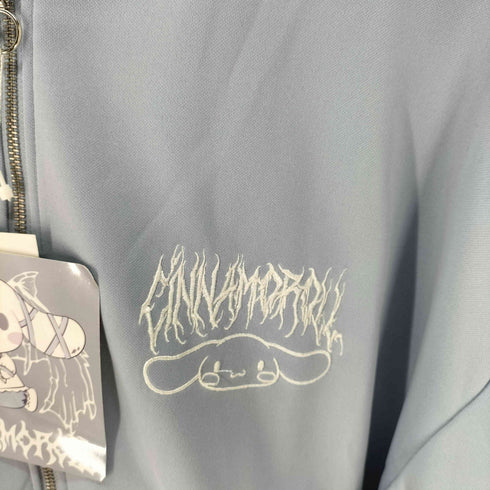レッグウォーマー付 ロゴ刺繍 バックプリント ジップアップ パーカー レディース JPN:M