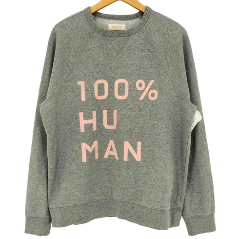エバーレーン EVERLANE 100% HUMAN プリント コットン スウェット レディース JPN:XL