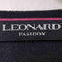 レオナール LEONARD フラワー フェザー プリント 七部丈 ワンピース カンカン素材 レディース FR:40
