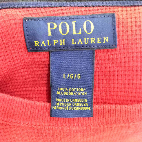 ポロラルフローレン POLO RALPH LAUREN スモールポニー刺繍 サーマル L/S Tシャツ メンズ import:L