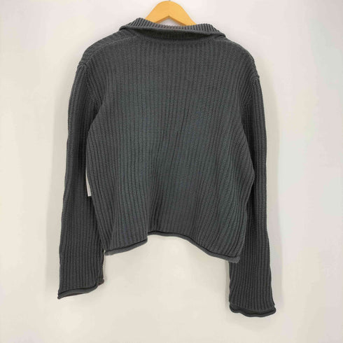 アルマーニコレツィオーニ ARMANI COLLEZIONI 80s~90s 白タグ イタリア製 リブ編み 襟付き ニット メンズ EUR:48