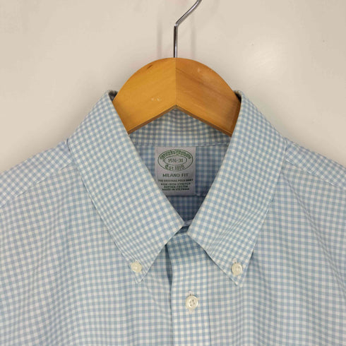 ブルックスブラザーズ BROOKS BROTHERS MILANO FIT THE ORIGINAL POLO SHIRT ギンガムチェック ボタンダウンシャツ メンズ 15 1/2 -31