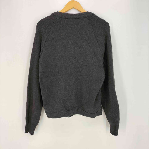 ジョルジオアルマーニ Giorgio Armani 90s 黒タグ イタリア製 フェイクレイヤード Vネック ウールカーディガン メンズ EUR:48