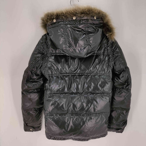 バーバリーブラックレーベル BURBERRY BLACK LABEL フォックスファー 2WAY 裏地ノバチェック グースダウンジャケット メンズ JPN:M