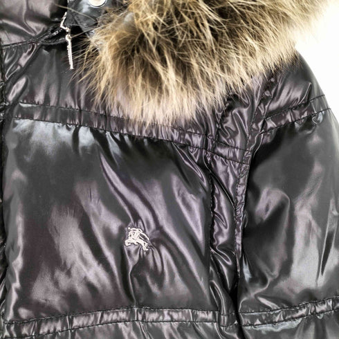 バーバリーブラックレーベル BURBERRY BLACK LABEL フォックスファー 2WAY 裏地ノバチェック グースダウンジャケット メンズ JPN:M