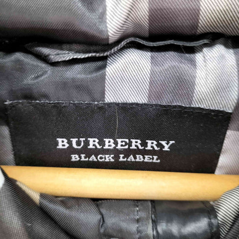 バーバリーブラックレーベル BURBERRY BLACK LABEL フォックスファー 2WAY 裏地ノバチェック グースダウンジャケット メンズ JPN:M