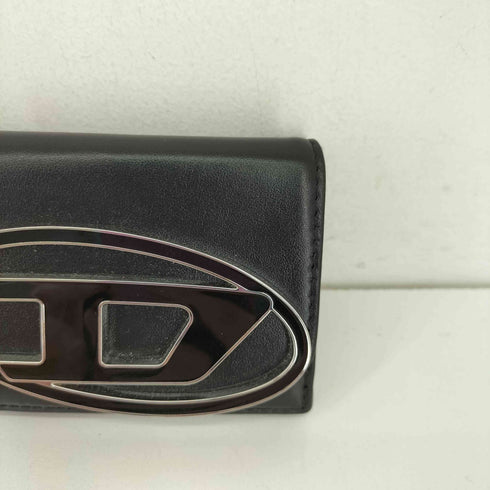 ディーゼル DIESEL メタルオーバルDロゴ フェイクレザー 三つ折りウォレット メンズ