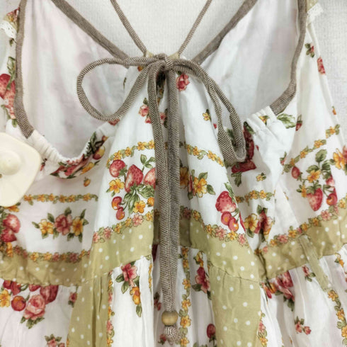 オリーブデオリーブ OLIVE des OLIVE 花柄フリルフロントボタンキャミワンピース Y2K フェアリー 森ガール レディース
