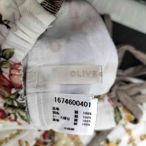 オリーブデオリーブ OLIVE des OLIVE 花柄フリルフロントボタンキャミワンピース Y2K フェアリー 森ガール レディース