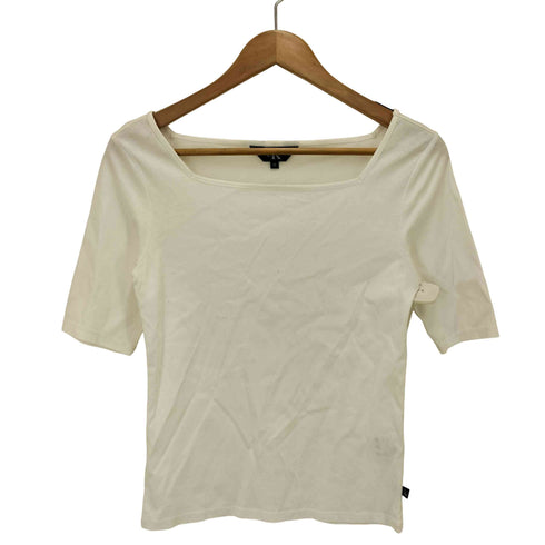 カルバンクライン CALVIN KLEIN コットン ショートスリーブ ボートネック Tシャツ レディース import:M