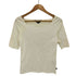 カルバンクライン CALVIN KLEIN コットン ショートスリーブ ボートネック Tシャツ レディース import:M