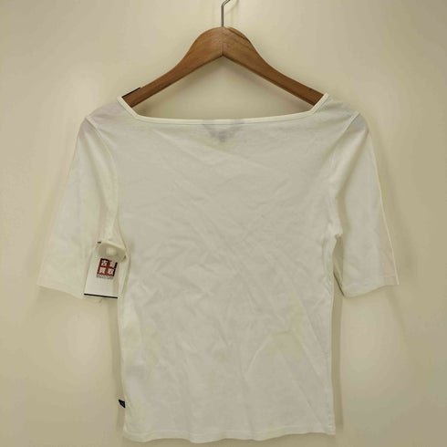 カルバンクライン CALVIN KLEIN コットン ショートスリーブ ボートネック Tシャツ レディース import:M