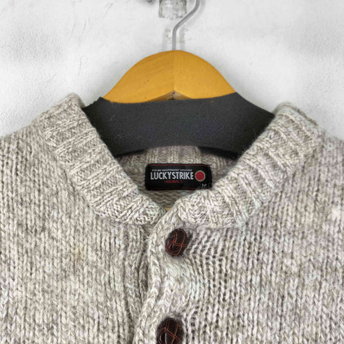 LUCKY STRIKE クルミボタン ヘンリーネック セーター メンズ import:M