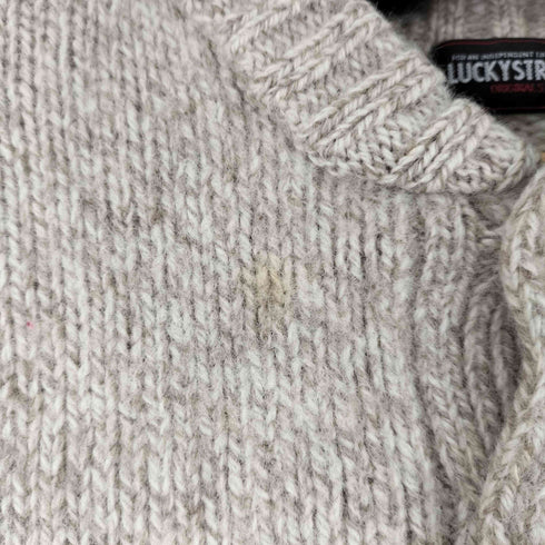 LUCKY STRIKE クルミボタン ヘンリーネック セーター メンズ import:M