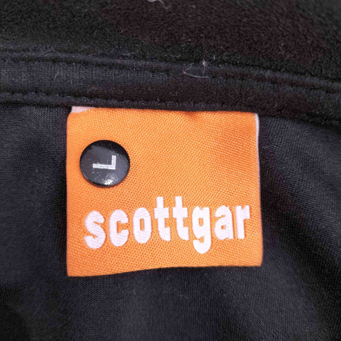 SCOTTGAR ロゴ刺繍 フェイクスエード スウェットプルオーバー メンズ JPN:L