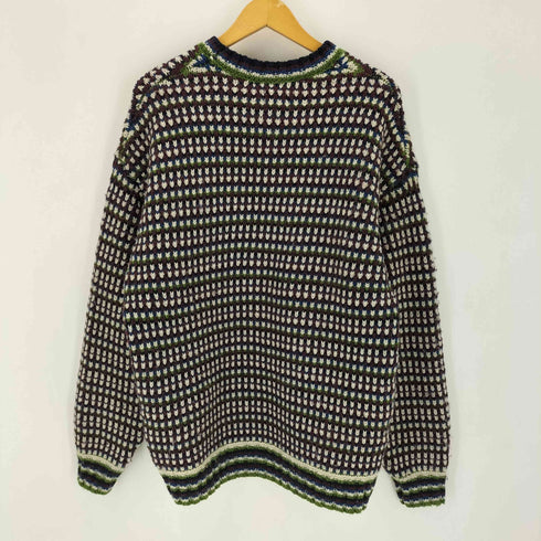 ビームス BEAMS マルチ ジャガード クルーネック ニット メンズ JPN:M