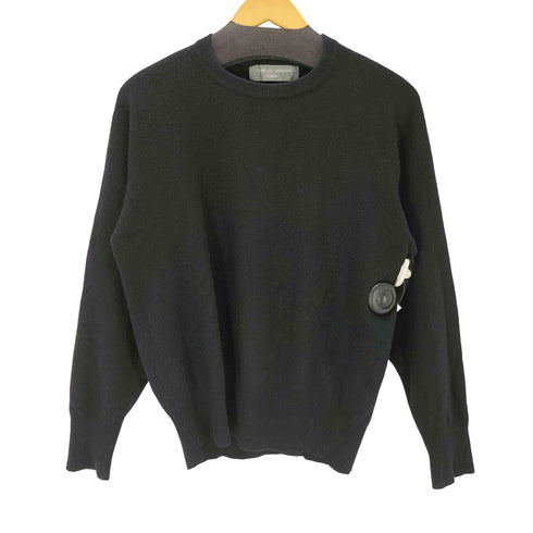 コムデギャルソンオム COMME des GARCONS HOMME 90S 田中オム デカ 銀タグ クルーネック ウール ブラック ニット セーター archive アーカイブ メンズ
