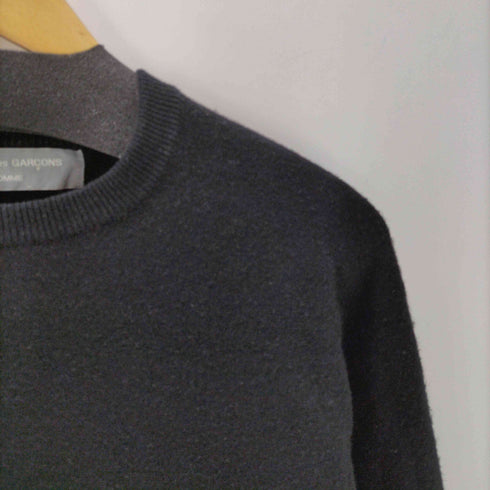 コムデギャルソンオム COMME des GARCONS HOMME 90S 田中オム デカ 銀タグ クルーネック ウール ブラック ニット セーター archive アーカイブ メンズ