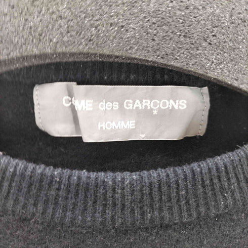 コムデギャルソンオム COMME des GARCONS HOMME 90S 田中オム デカ 銀タグ クルーネック ウール ブラック ニット セーター archive アーカイブ メンズ