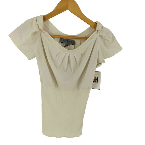 スポーツマックス SPORTMAX ニット切替ボートネックカットソー レディース import:S