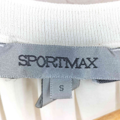 スポーツマックス SPORTMAX ニット切替ボートネックカットソー レディース import:S