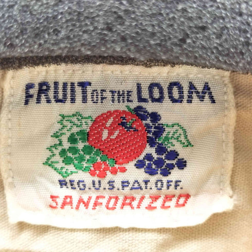 フルーツオブザルーム FRUIT OF THE LOOM 40-50s 刺繍タグ ワンポケットL/Sシャツ マチあり メンズ 16 1/2