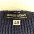 ジョルジオアルマーニ Giorgio Armani 90s 黒タグ イタリア製 リブ編み Vネック ニットベスト メンズ EUR:48