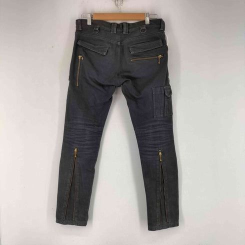 ブラックミーンズ BLACKMEANS ゴールドジップ カーゴデニムパンツ メンズ JPN:2